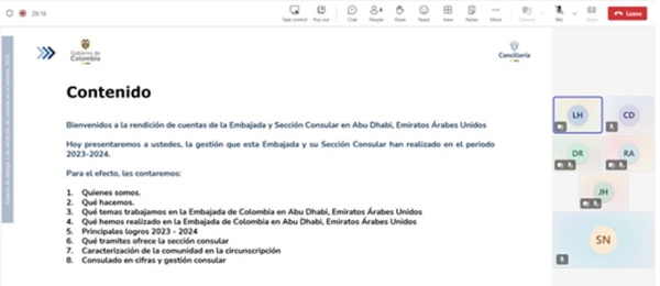 Así rendimos cuentas desde la Embajada y sección consular de Colombia en Emiratos Árabes Unidos en 2024